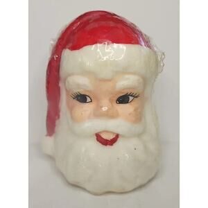 Vintage Santa Claus Head Christmas Candle New in Packaging 4" SKU H104